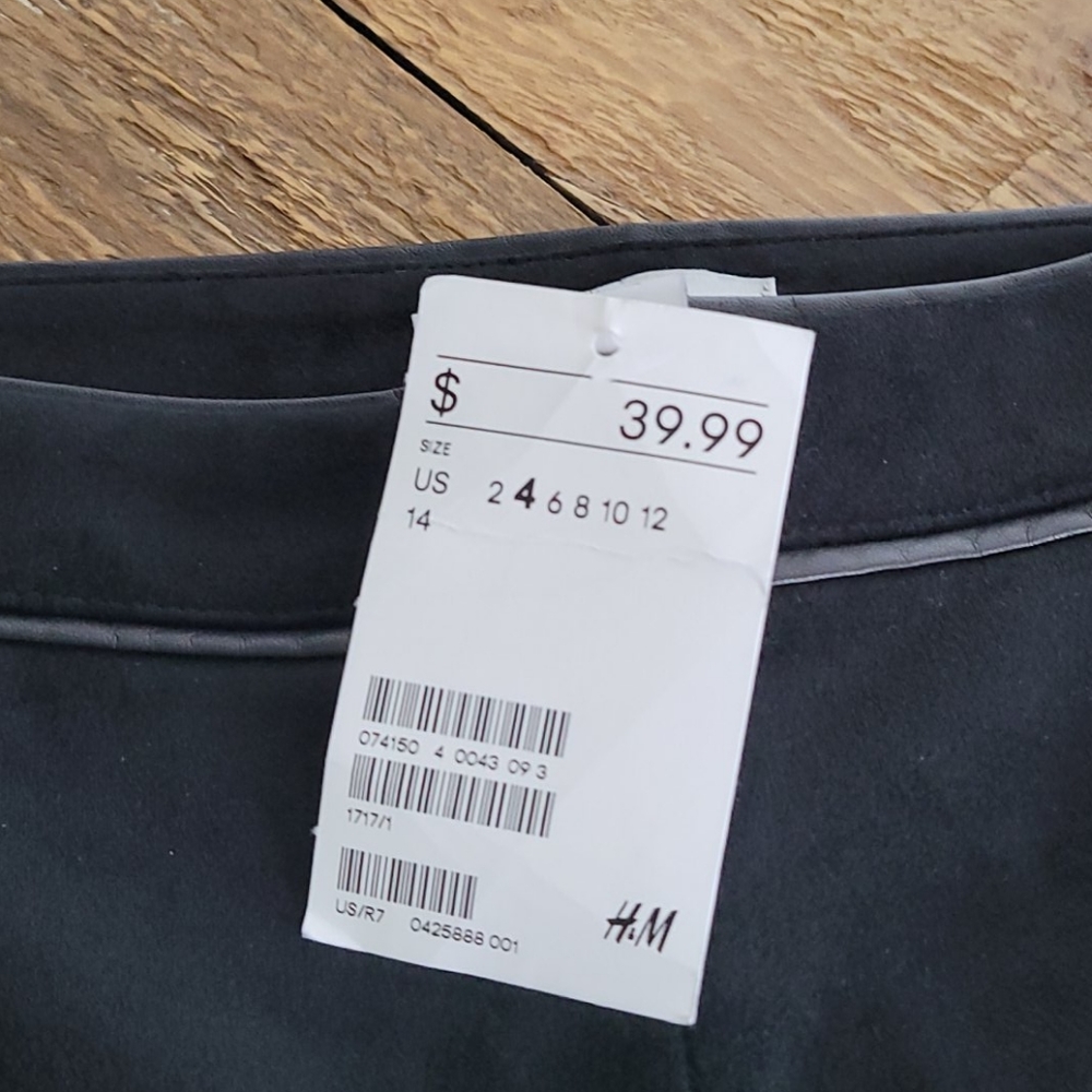 NEW H&M Suede Moto Pants